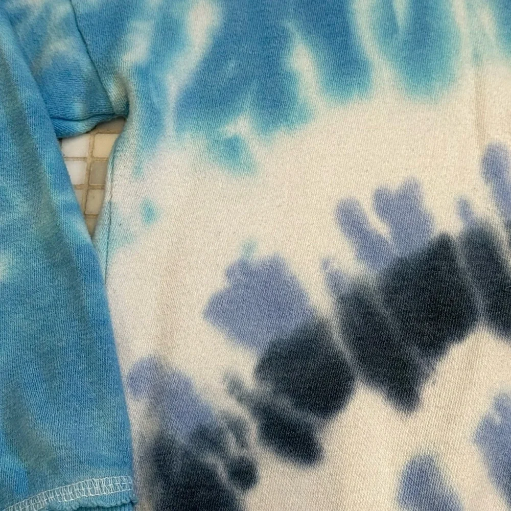 Vintage Havana Blue and White Tie-Dye Girls Sweatshirt